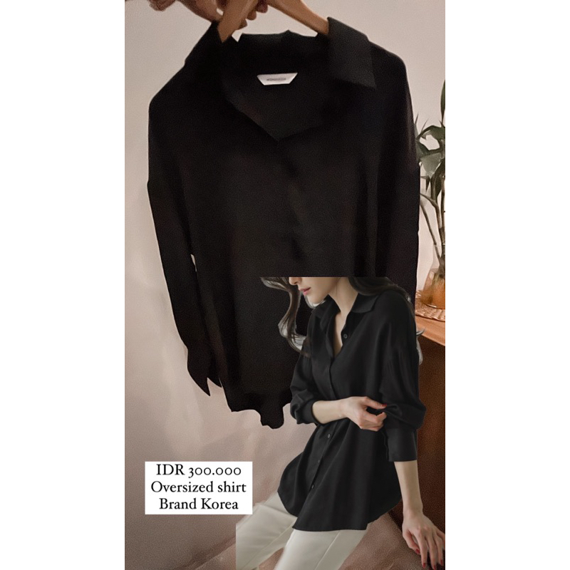 Monologue original Korea oversized shirt impor Korea