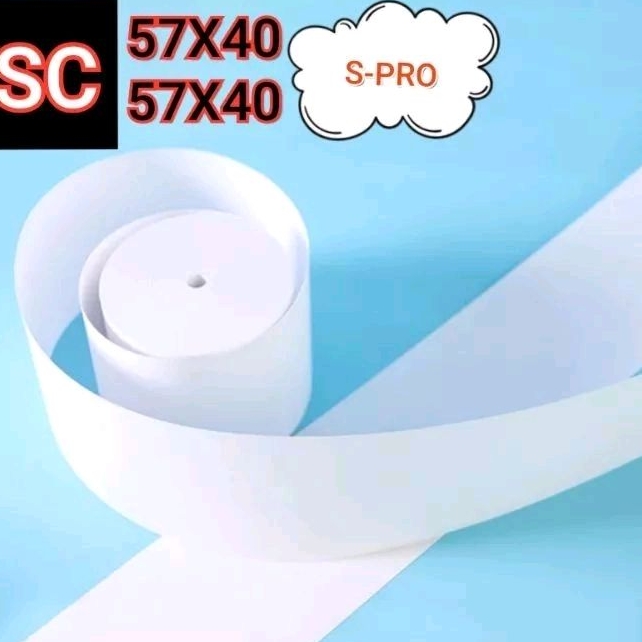 

Kertas Termal 57 x 40 mm Polos Promo Murah Thermal Paper Roll
