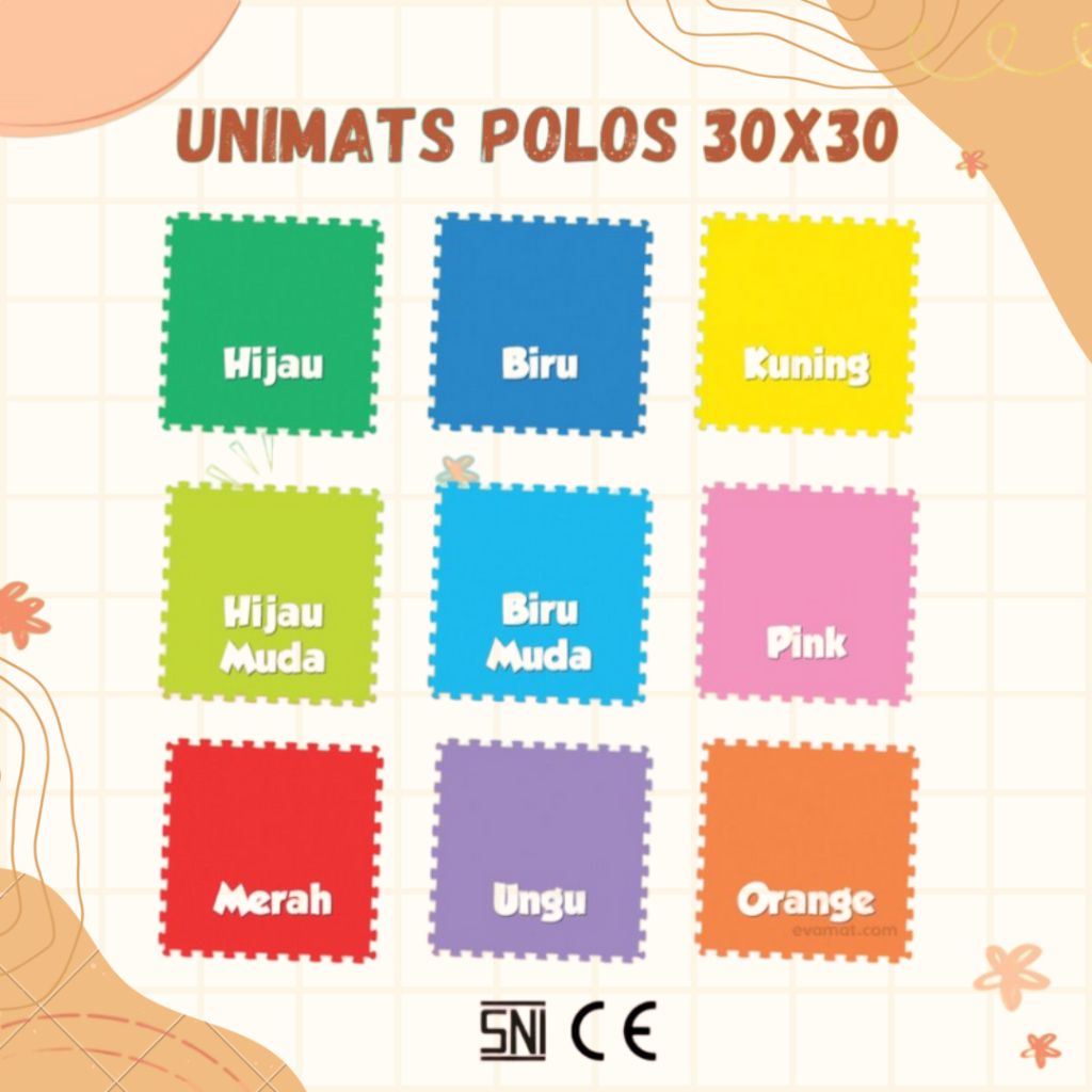 EVAMATS UNIMATS 30 X 30 POLOS /EVAMATS ALAS LANTAI/PUZZLE LANTAI POLOS/ EVAMATS MEDAN