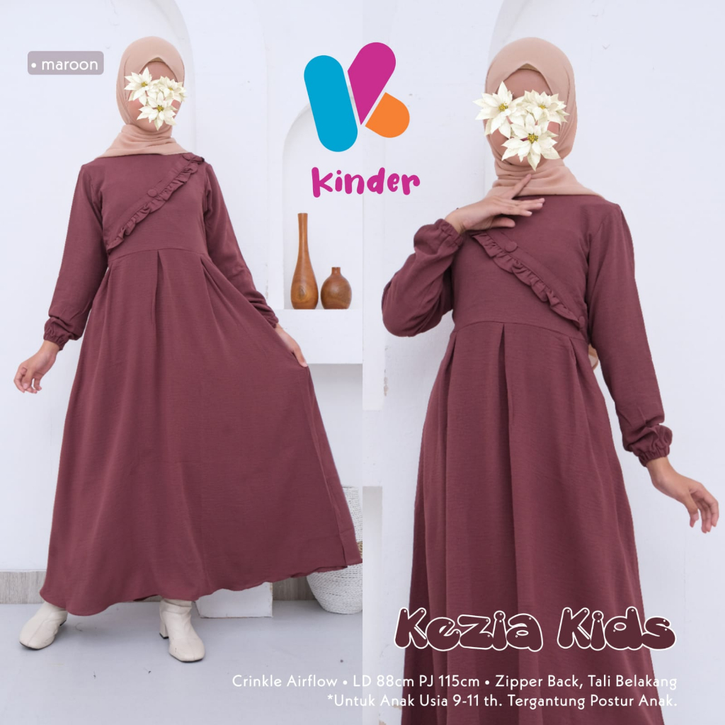 Set Kezia Blouse Atasan Celana Setelan Baju Anak Dress Maxy Remaja Kids Baby Girl Busana Maxi Jeans 