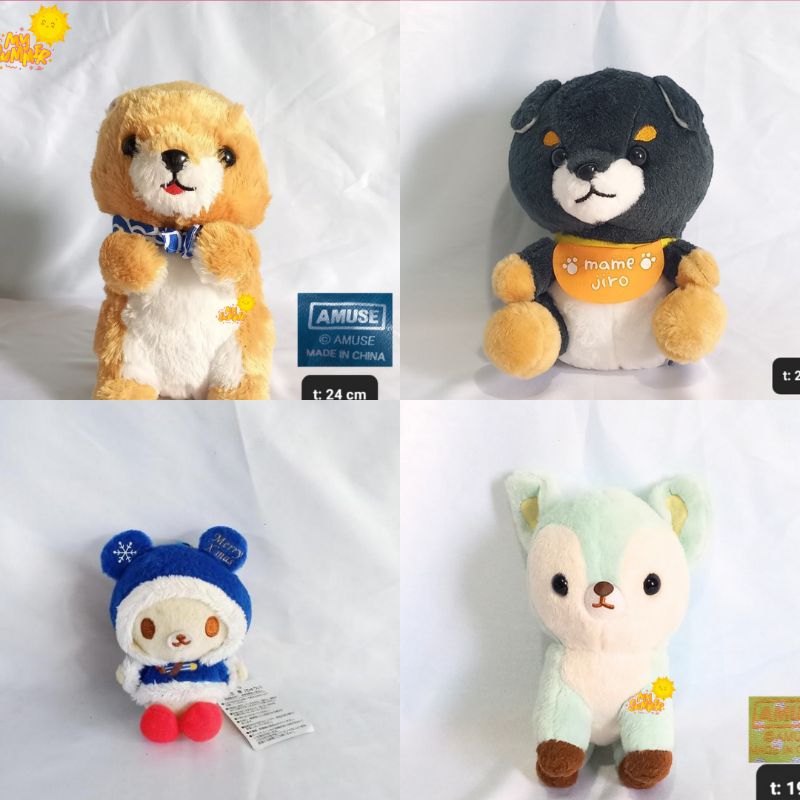 Boneka Amuse Uzukin Shiba Mamejiro Fawn Rusa Original