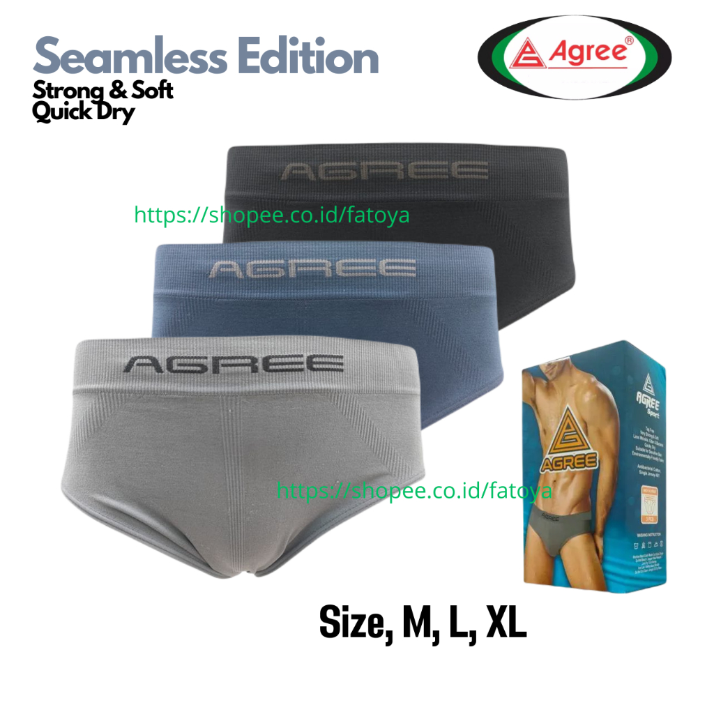 AGREE CD Celana Dalam Pria Bahan Nylon Spandeks