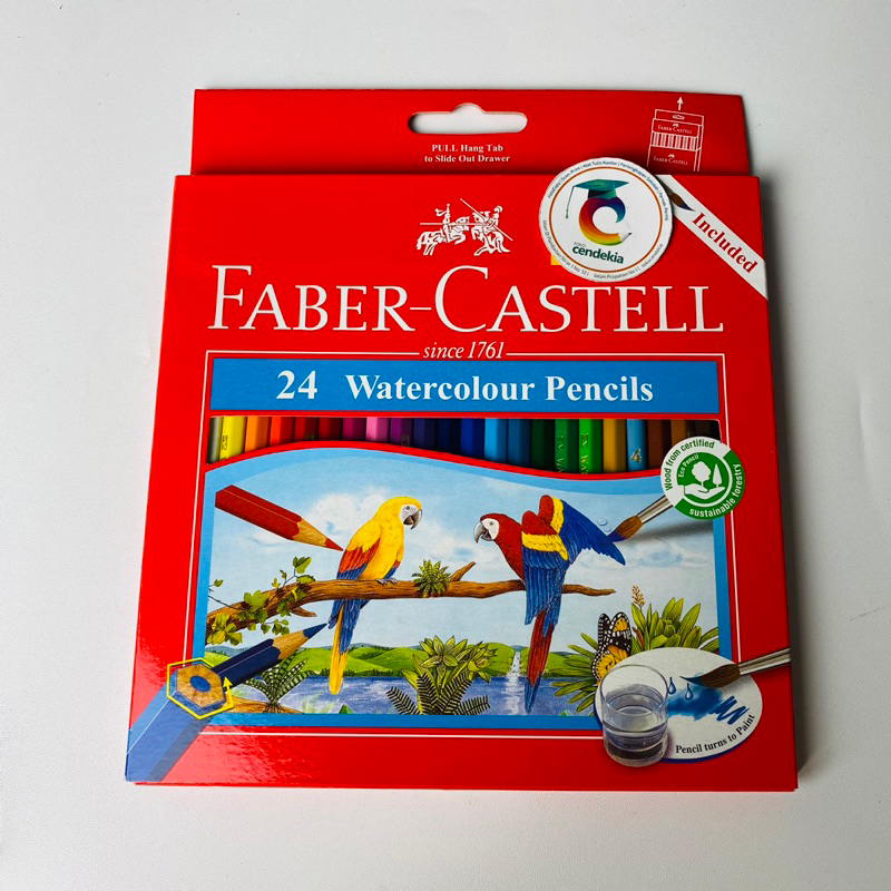Pensil Warna Faber Castell 24 warna Water Color panjang
