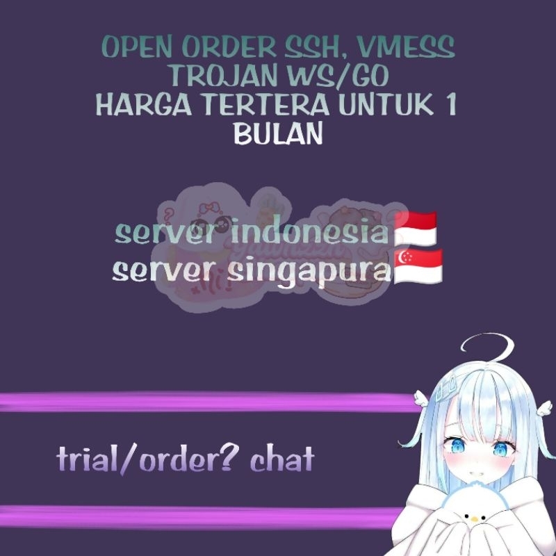 Akun SSH Vmess Vless Trojan/Go dan Grpc Premium Biznet Rackh HE dll Baca Deskripsi