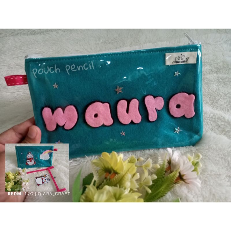 

pouch pencil/tempat pensil flanel mika