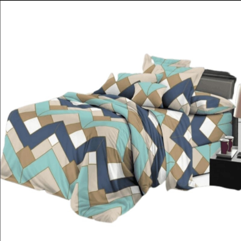 Sprei Amerta 180x200 Motif Spartan Green Free Sarban2+Sargul1 Bahan Katun Halus Premium