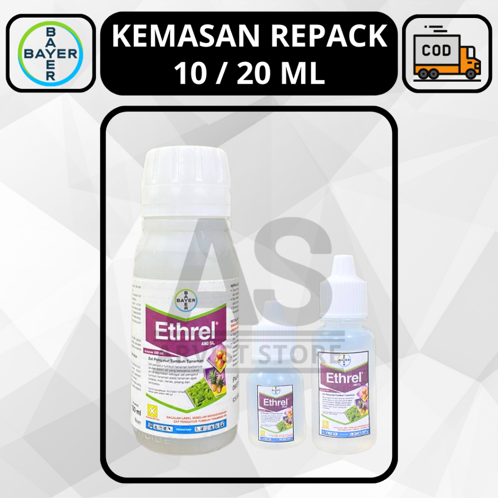 ZPT ETHREL 480 SL Kemasan Repack 10 / 20 / 30 ml Bayer Zat Pemasak Buah Bahan Aktif Etefon (Ethephon