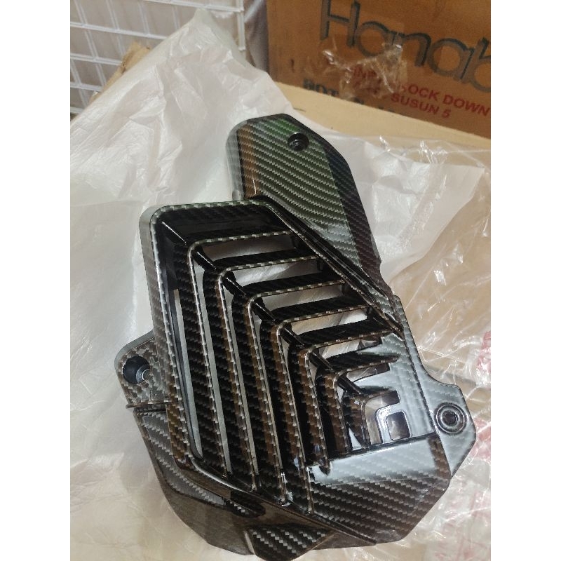 Cover radiator ori Honda Vario 160 atau Pcx 160 carbon hitam