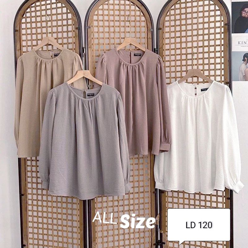 TUNIK TRESNA ATASAN BLOUSE  WANITA BLOUSE FASHION MUSLIM TUNIK CRINCLE TERBARU