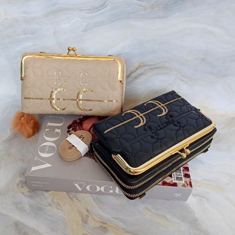 Tas hp import wanita 1 behel 2 resleting bulan