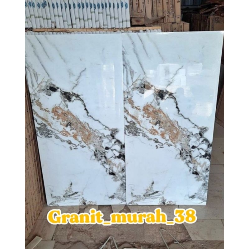 Granit/Lantai/Dinding 60x120 motif marmer tekstur glossy