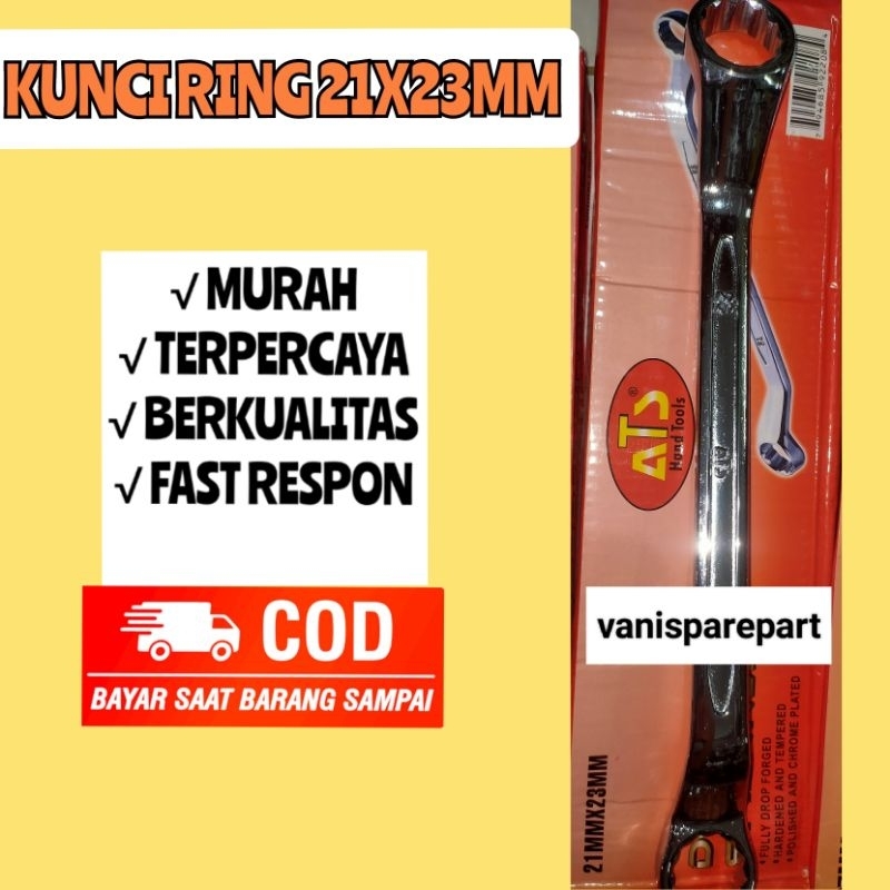 KUNCI RING ATS KUNCI RING 21MM X 23MM ATS KUNCI RING 21X23MM BERKUALITAS ATS