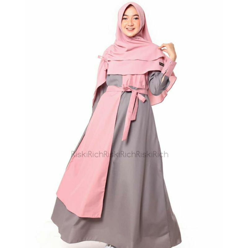 PRELOVED Hijab Riskirich| gamis mazzaya free khimar