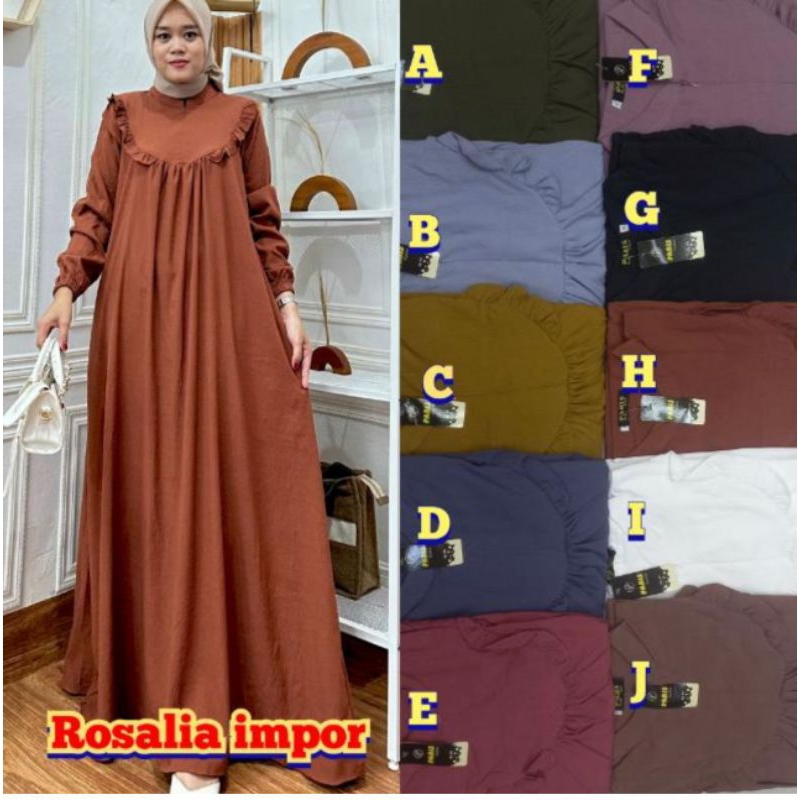 KANAYA DRES GAMIS BAHAN ROSALIA IMPOR GAMIS TERBARU GAMIS PESTA