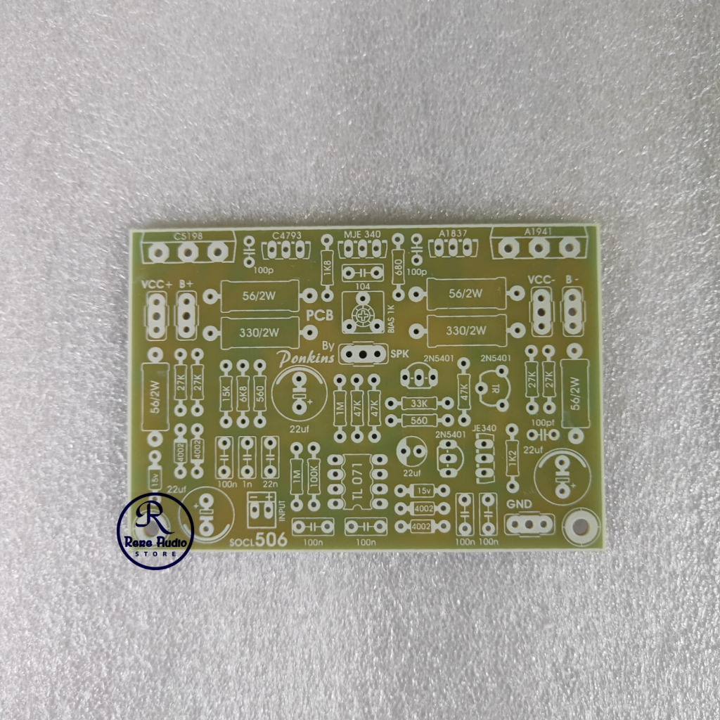 PCB Socl 506 TEF BIAS SERVO FR4 Fiberglass