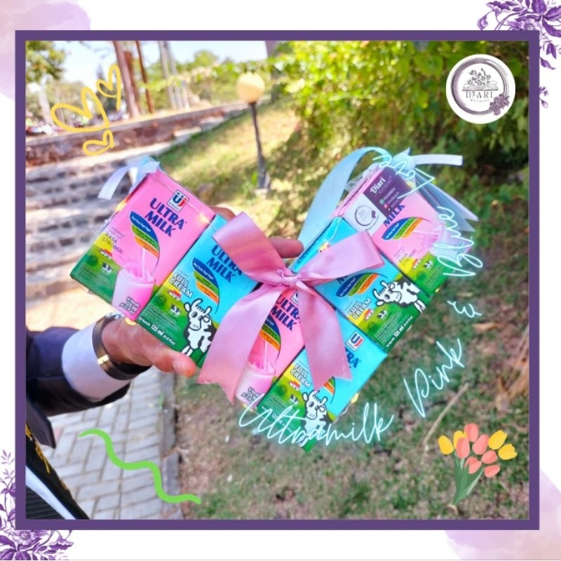 

Ultramilk Pink & Blue Love / Susu Ultramilk bentuk Love / Gift / Hadiah