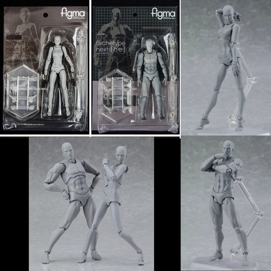 Figma SHF Figuarts Body Skin Color Gray Art Movable Action Figure