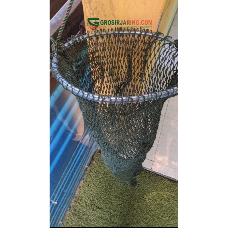 jaring ikan panjang 120cm ring 1. wadah ikan. tempat ikan. jaring korang koja di jamin kuat.