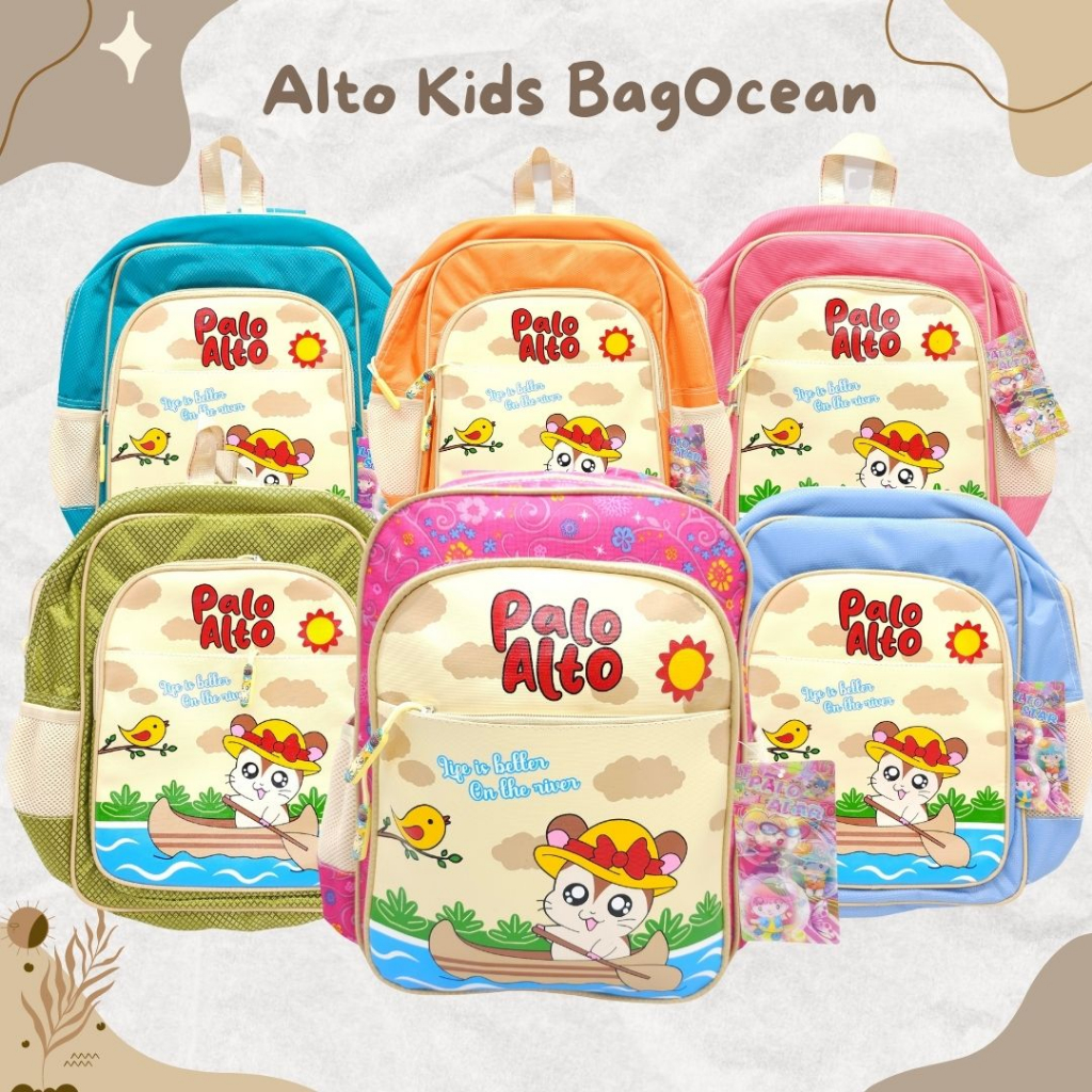 TAS ANAK TK SD HAMTARO PALO ALTO 15 INCHI 3 RUANG MURAH / RANSEL ANAK ALTO TK SD MOTIF HAMTARO DAYUN