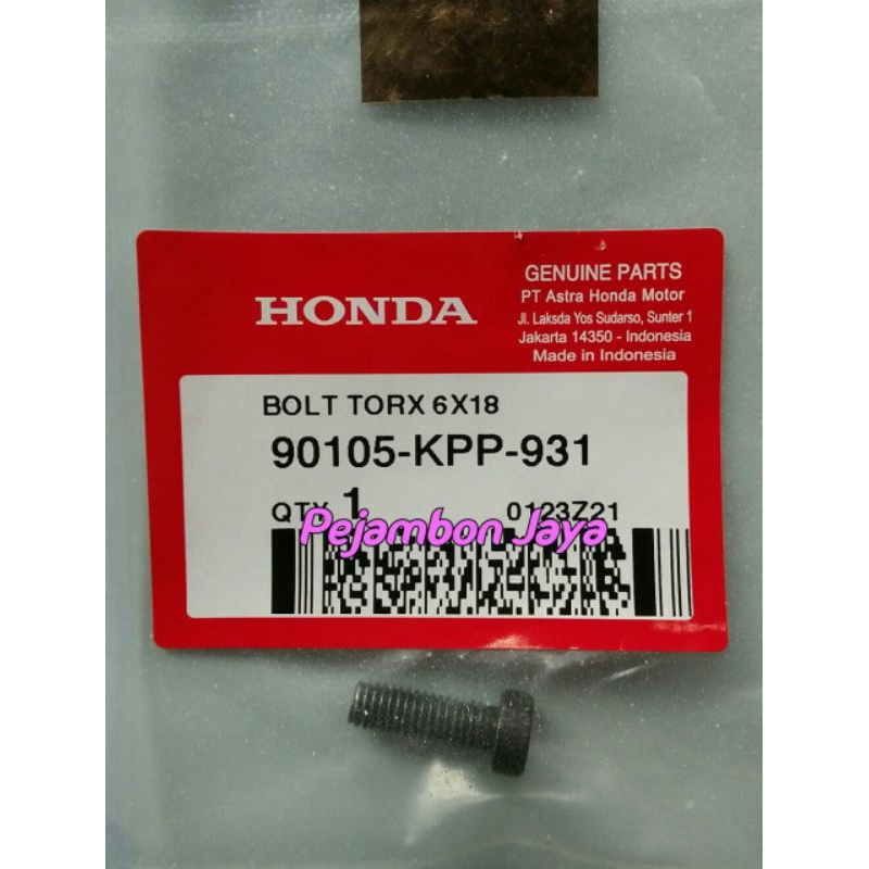 90105KPP931 BOLT TORX 6X18