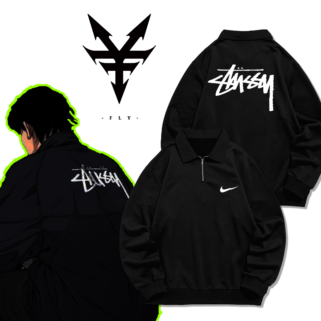 Half Ziper Jayjo Windbreaker Halfziper Jayjo Stussy