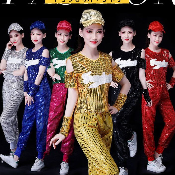 dance dress women suit men sequins upper garment Modern dance performance dress square dance dress