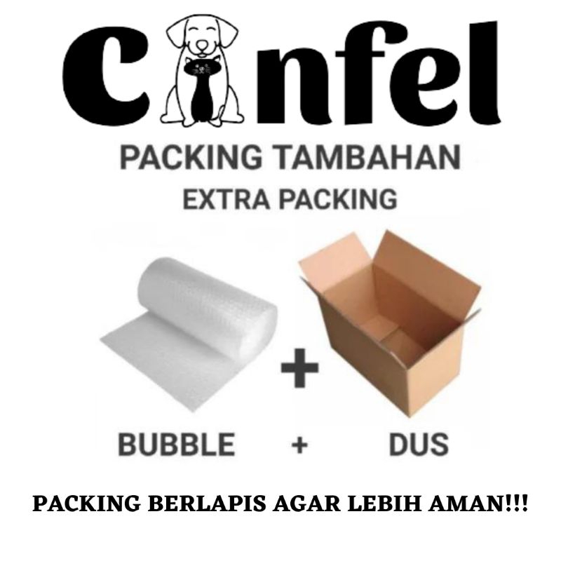 

Dus + Bubble wrap packing tambahan