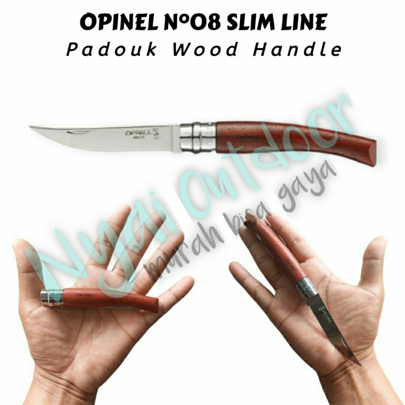 pisau lipat opinel N⁰08 slim line pisau cutter camping original