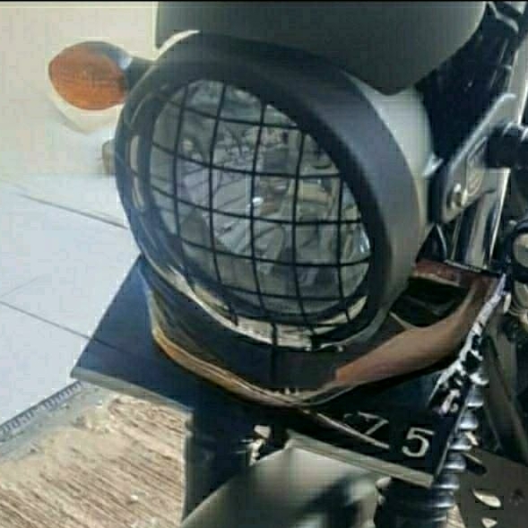 Grill lamp/Cover lampu/Pelindung lampu depan Kawasaki W175.Aksesoris Kawasaki W175