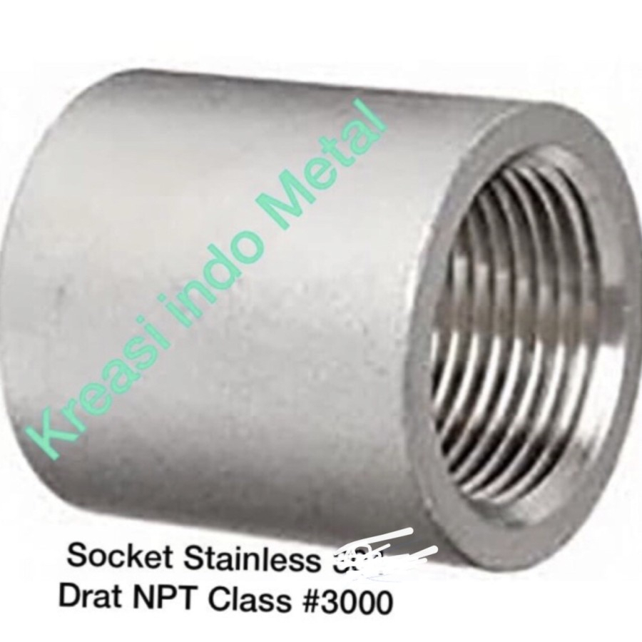 1/2” Socket Drat Stainless -SS 316 Class 3000 Sock ss316 Coupling