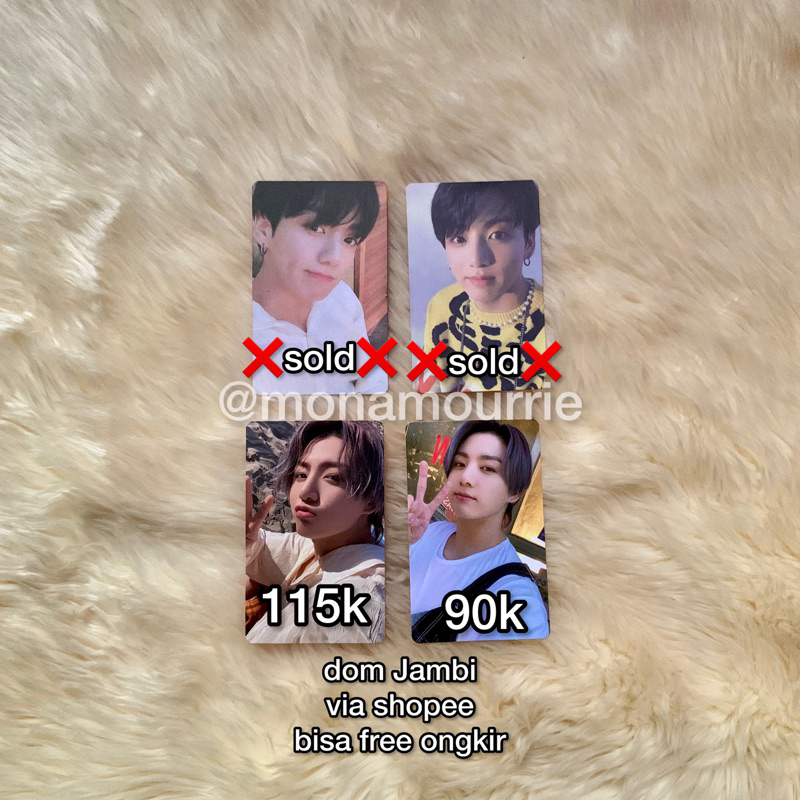 PHOTOCARD PC JUNGKOOK JK BTS PERSONA 3 4 BUTTER PEACH POB WEVERSE