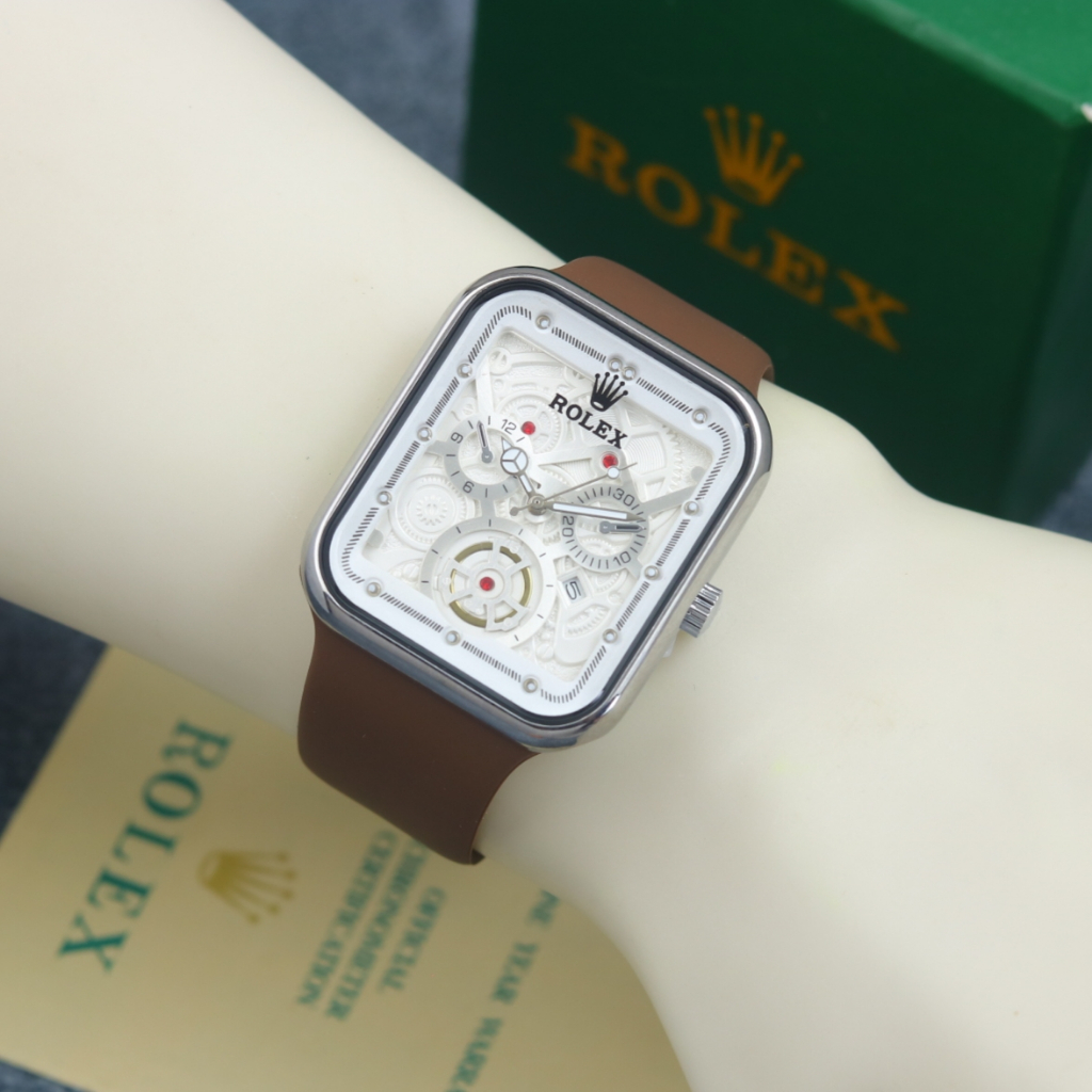 Jam Tangan Wanita Rolex Analog Tali Rubber 099 - Free Box Rolex