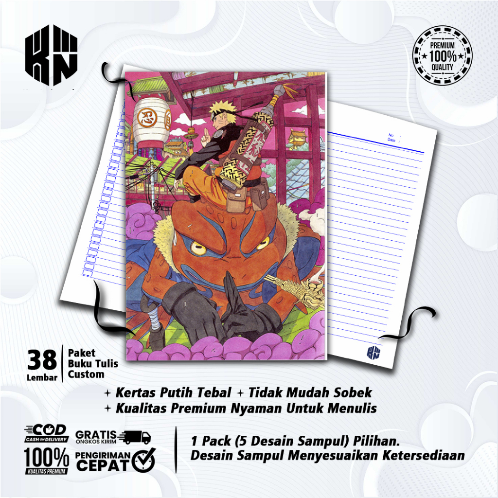 

Buku Tulis Sekolah Custom Tema UZUMAKI NARUTO Bergaris 38 Lembar 1 Pak Isi 5 Buku/ Buku Tulis Anime/ Buku Aesthetic/ Buku Catatan