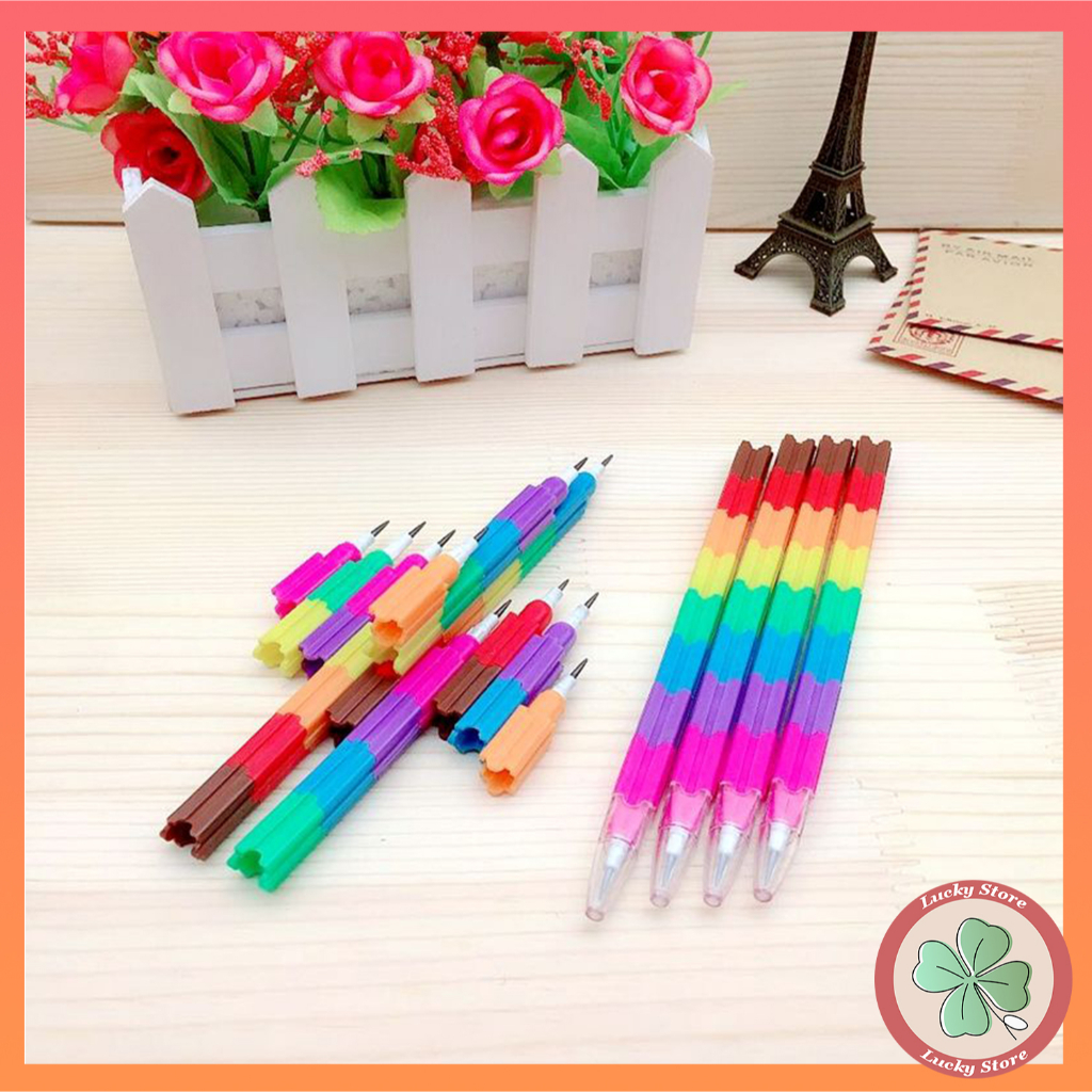 

Pensil Kreatif Pelangi Blok Bangunan 8 Knot / PENCIL / PENSIL MEKANIK / PENSIL ANAK Pelangi