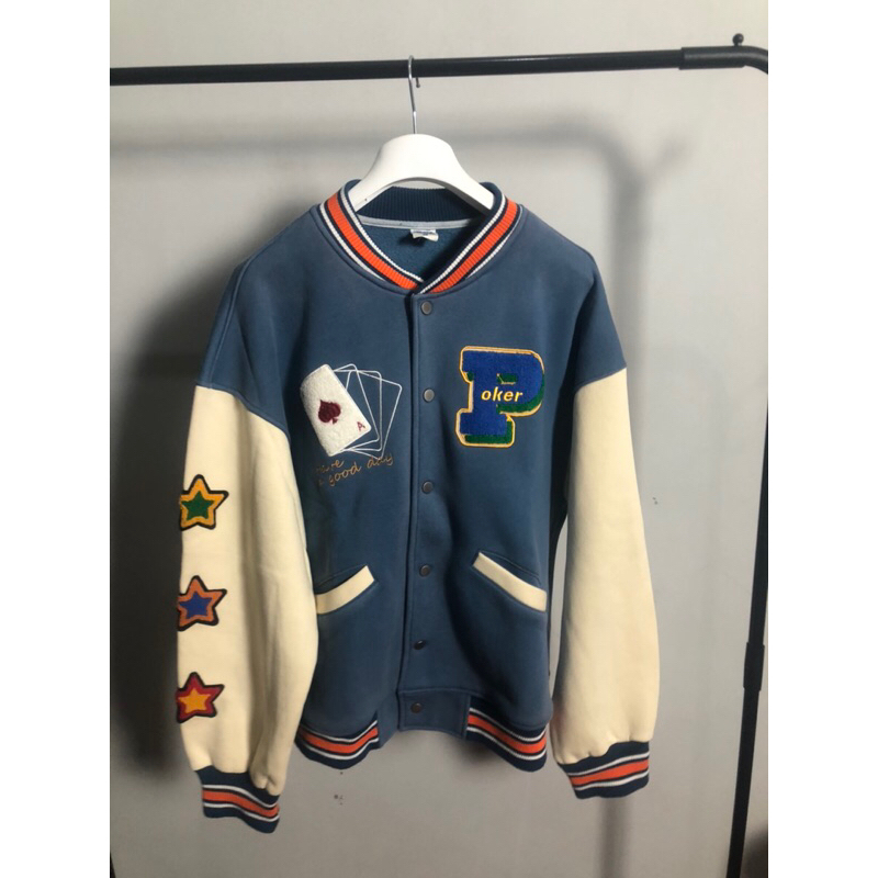 lucky varsity - jaket pria jaket varsity pria varsity jacket varisty baseball jaket varsity original