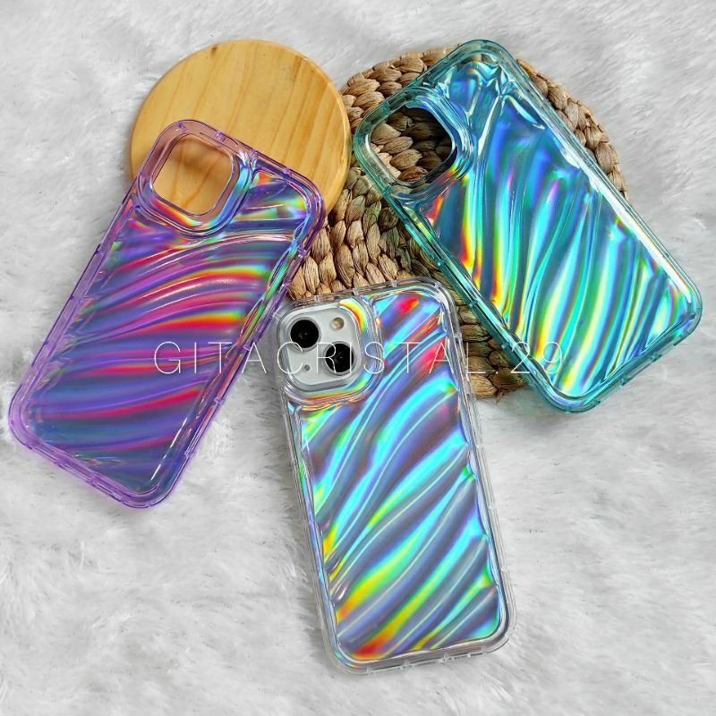 DAZZLE WAVE HOLOGRAM CASE - SOFTCASE IPHONE 7, 7 PLUS, 8, 8 PLUS, X, XS, XR, XS MAX, 11 PRO MAX, 12,