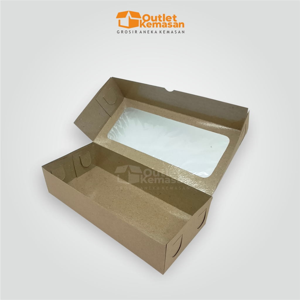 

[Min Order 25 Pcs] Dus Brownies 22x10x5 | Dus Brownies Window | Dus Brownies Kraft | Kemasan Brownies