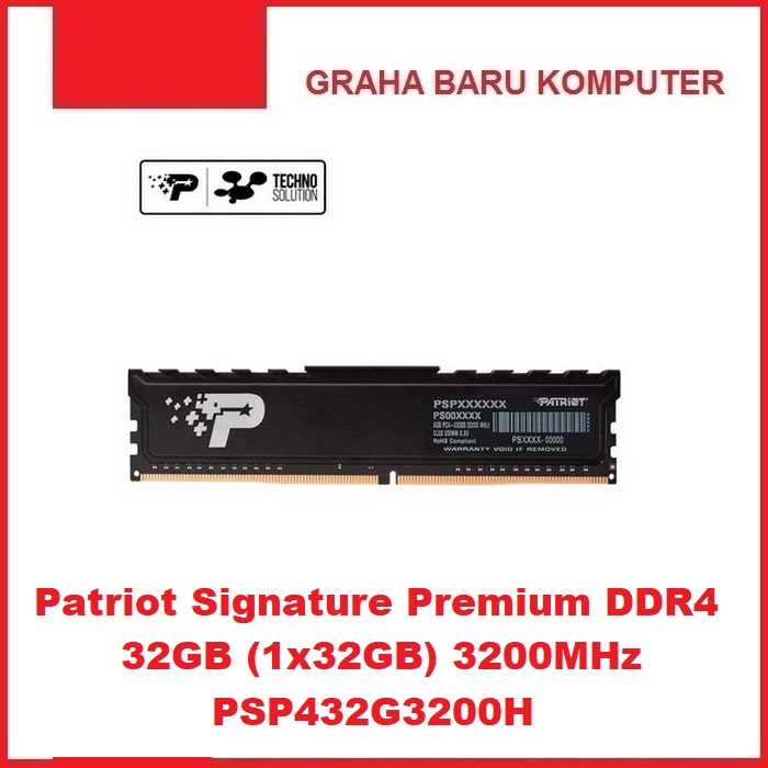 Patriot Signature Premium DDR4 32GB (1x32GB) 3200MHz PSP432G3200H