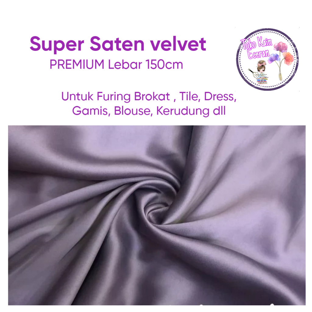 KAIN SATIN VELVET SUPER PREMIUM FURING BROKAT FURING TILE KAIN BRIDESMAID KAIN SUPER SATEN VELVET PO