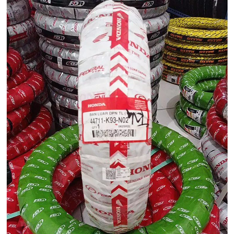 BAN LUAR MOTOR MATIC [ ORIGINAL AHM ] K93-N02 100/90 RING 12 TUBLES TUBELESS DEPAN SCOOPY ESP NEW DO