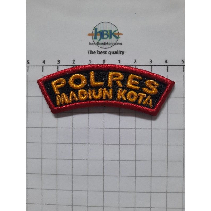 POLRES MADIUN KOTA bordir timbul