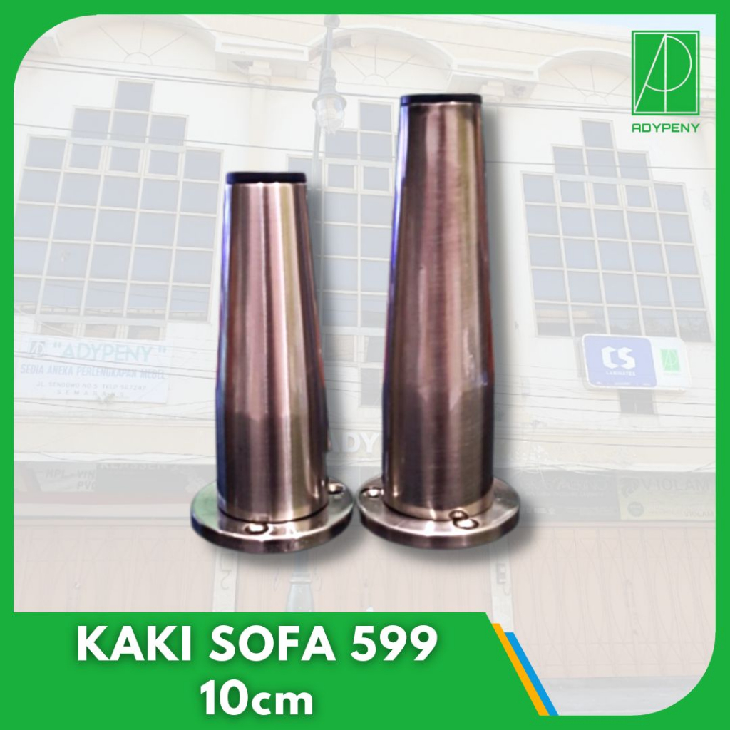 Kaki Sofa 599 Kaki Meja Model Bulat Stainless