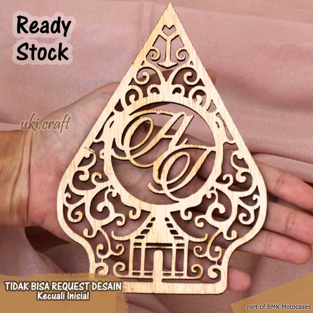Gunungan Wayang Custom Plywood Dekorasi Hiasan Mahar Gunungan Wayang Custom Inisial Plywood