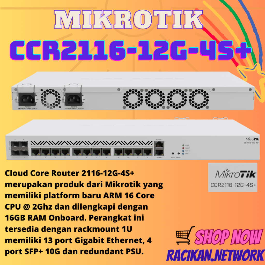 Mikrotik CCR2116-12G-4S+ |CCR2116-12G-4S+|CCR2116 12G 4S Plus