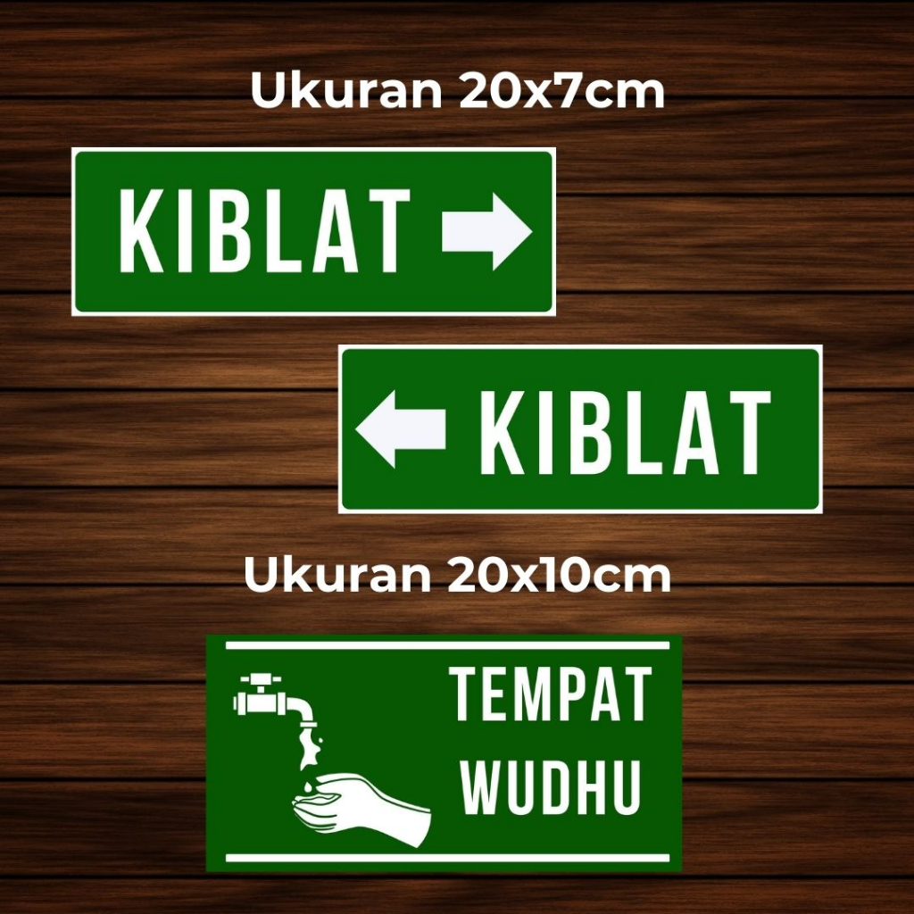 

Stiker Label Arah Kiblat Stiker tempat Wudhu