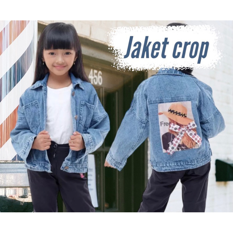 Baju Anak Jaket Anak Crop jeans Anak / Outer Anak Perempuan