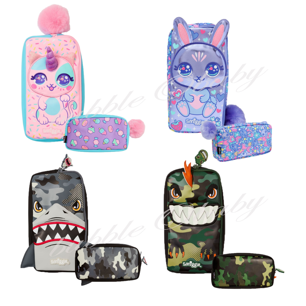 

ORIGINAL STORE Smiggle Two Pocket Pencil Case Kotak Pencil Smiggle