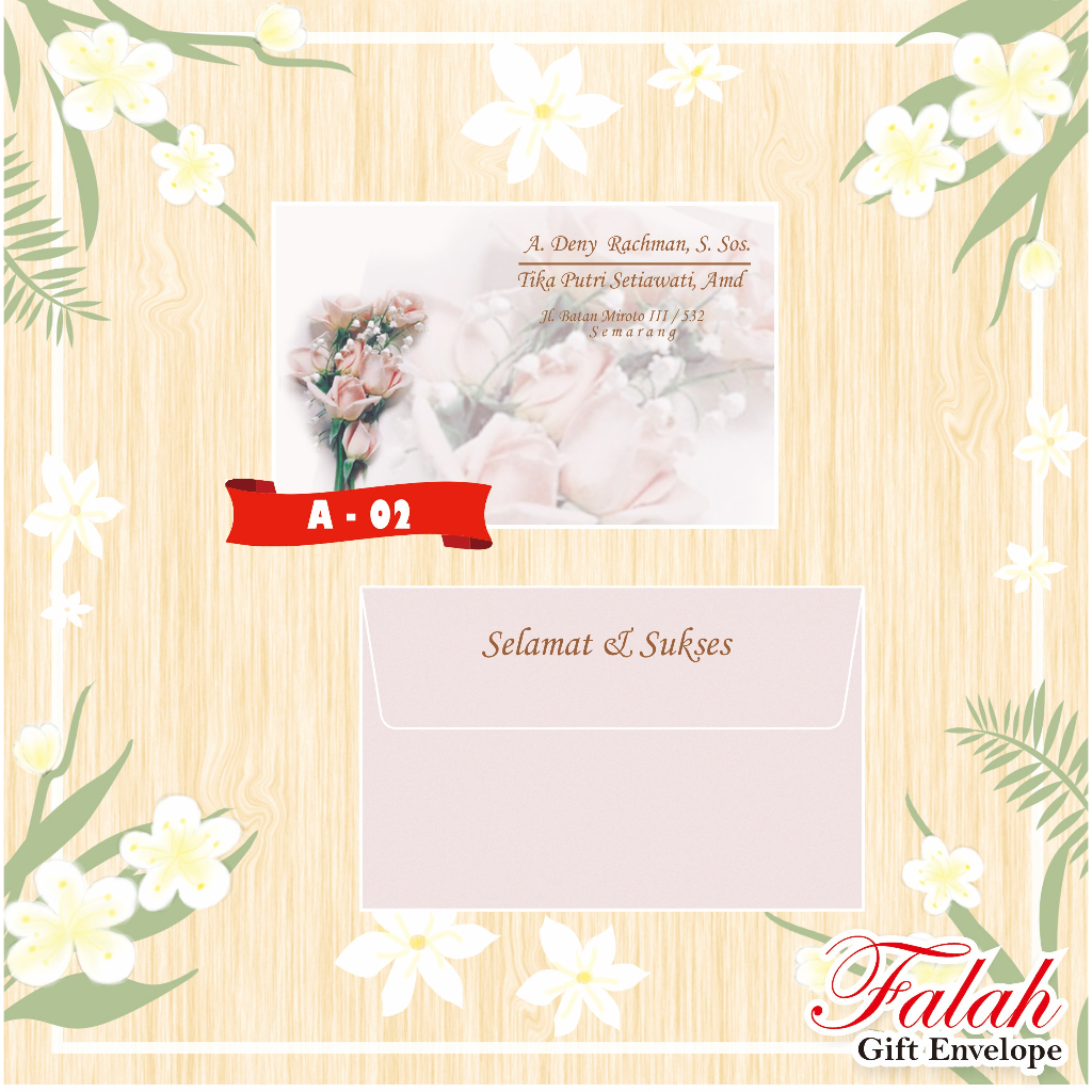 

Amplop Falah A 02 Harga Murah isi 50 Tanpa Cetak Tulisan