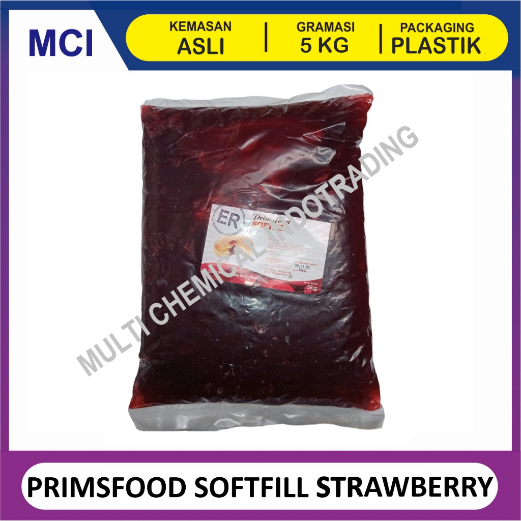 

PRIMSFOOD SOFTFILL SELAI STRAWBERRY JAM STROBERI 5 KG