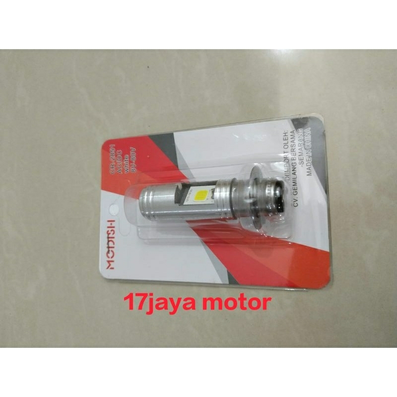 Bola lampu depan motor LED / bola depan LED AC/DC motor bebek 2 sisi